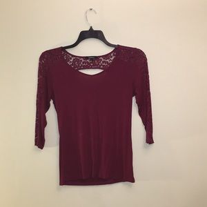 Lace burgundy shirt